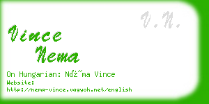 vince nema business card